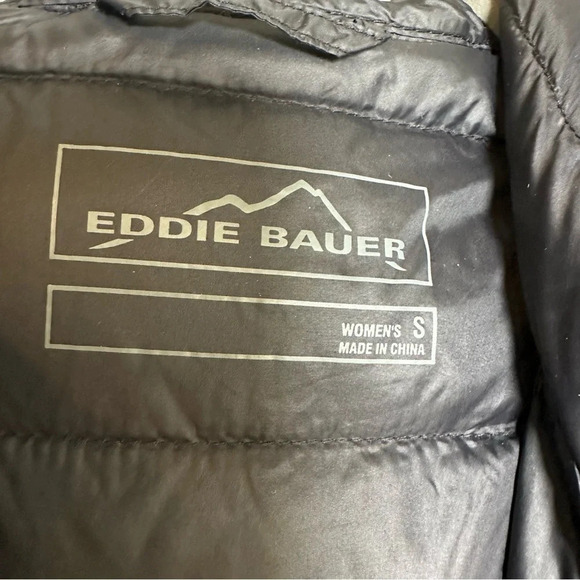 Eddie Bauer Puffer Jacket Women's CirrusLite Down Parka Coat Hood Black Small - Picture 5 of 9